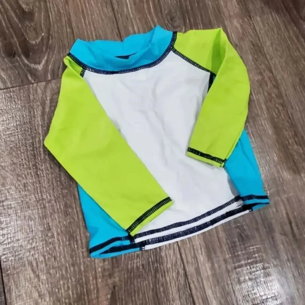 Boys Baby Swim Sets Size 12-18M Kids Swim Set - Orange and Green 2 Pieces